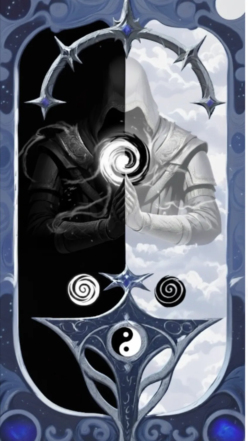 ai character: Tranquility holder background
