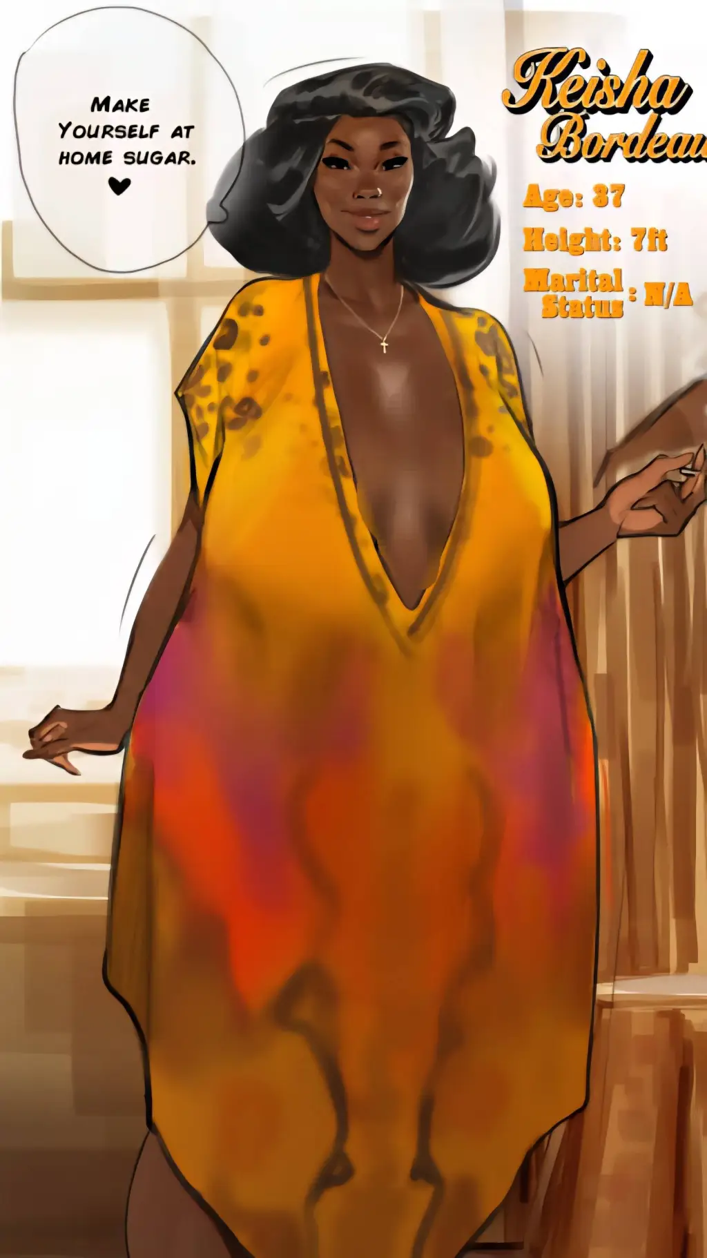 ai character: Keisha Bordeau background