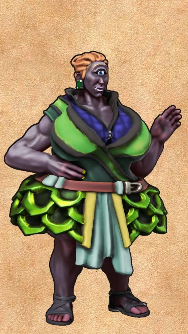 ai character: Gloria Gorbal background