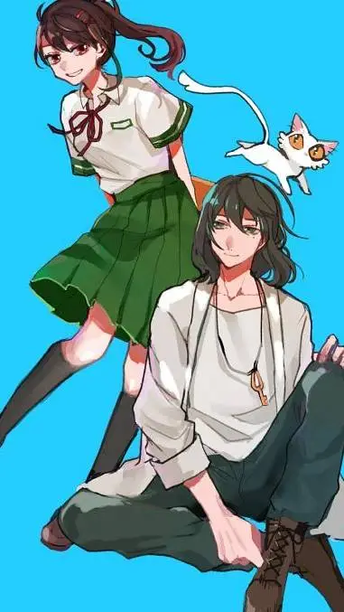 ai character: suzume x ds background