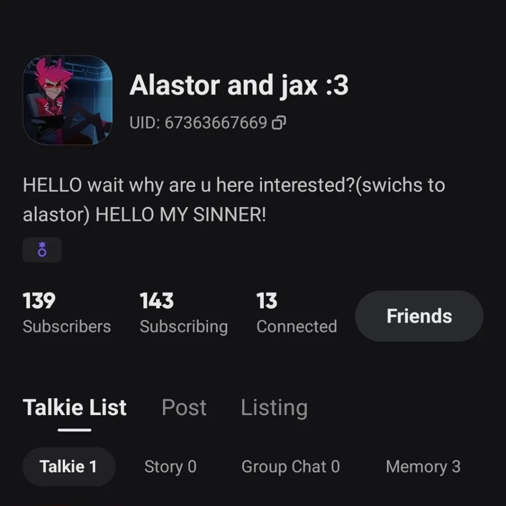 chat with ai character: Al and Jax ^^
