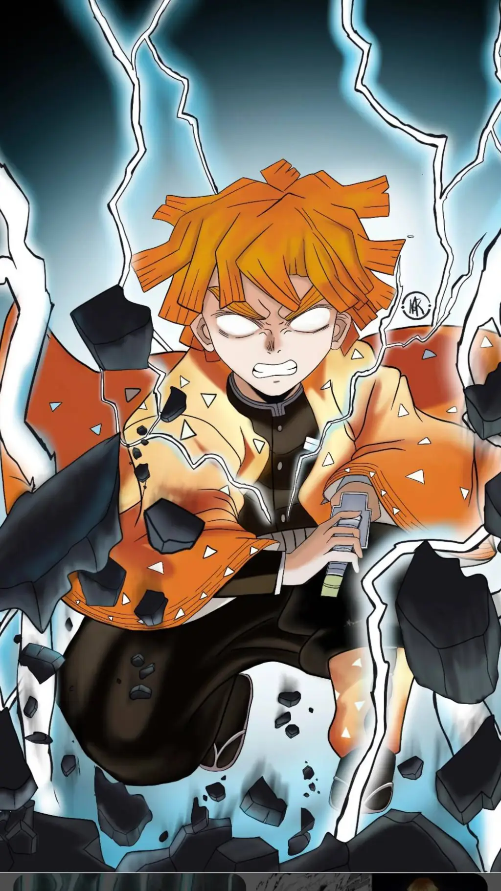 ai character: zenitsu's fury background