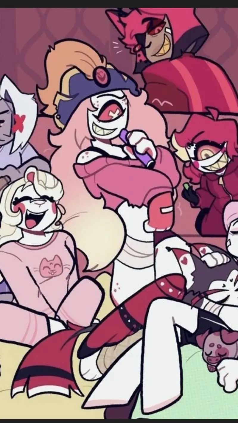 ai character: HH Sleepover background