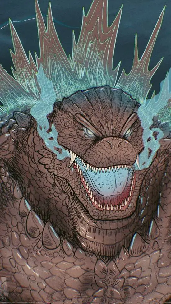 ai character: Gojira-0 vs Pacifc background