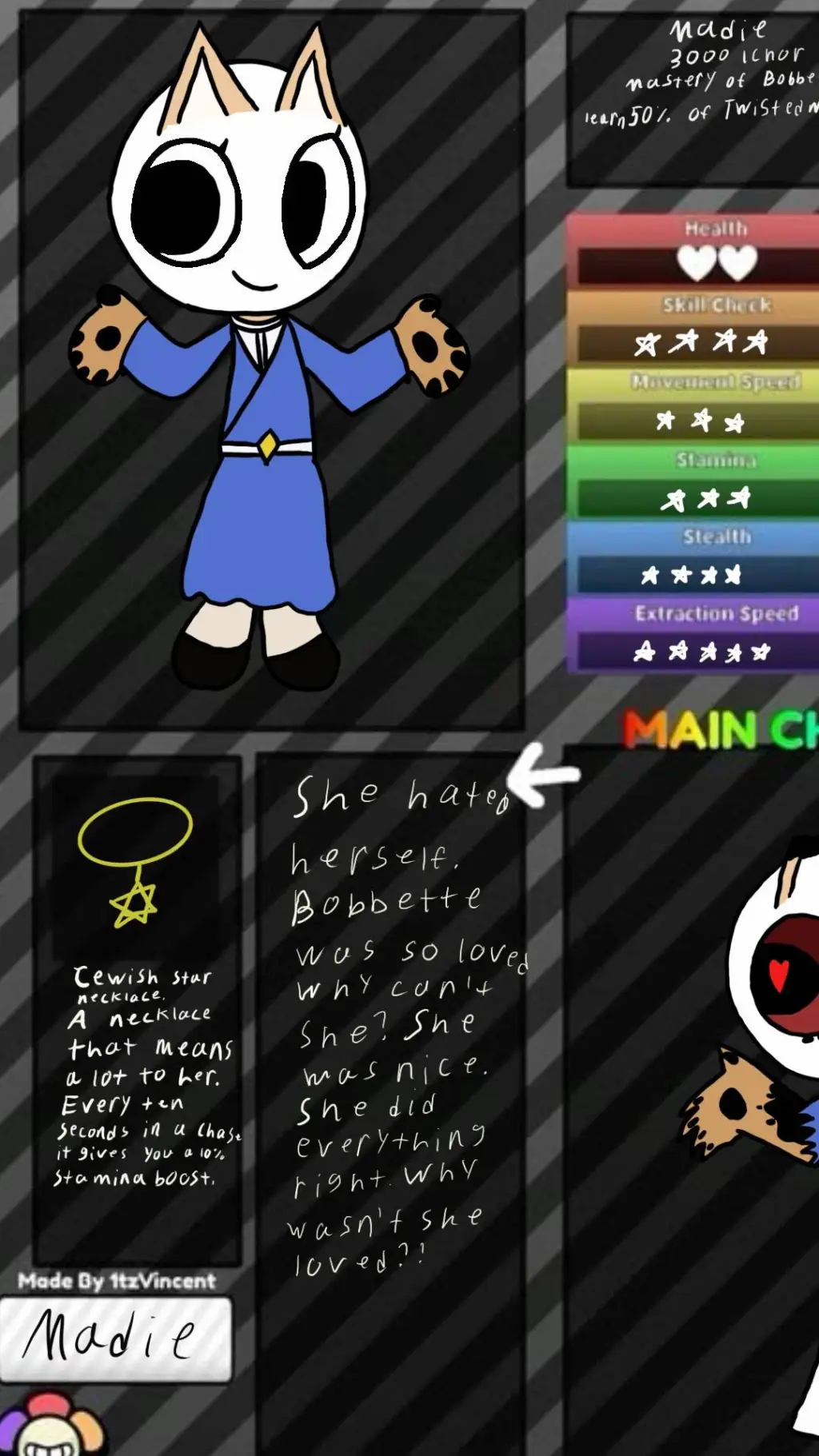 ai character: Madie background