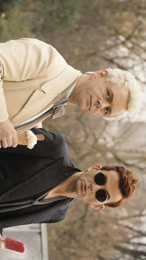ai character: Good Omens  background