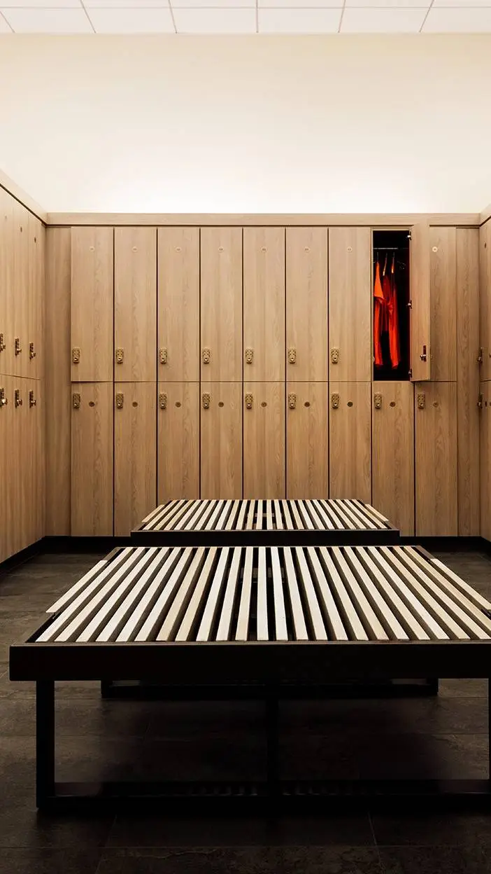 ai character: locker room background