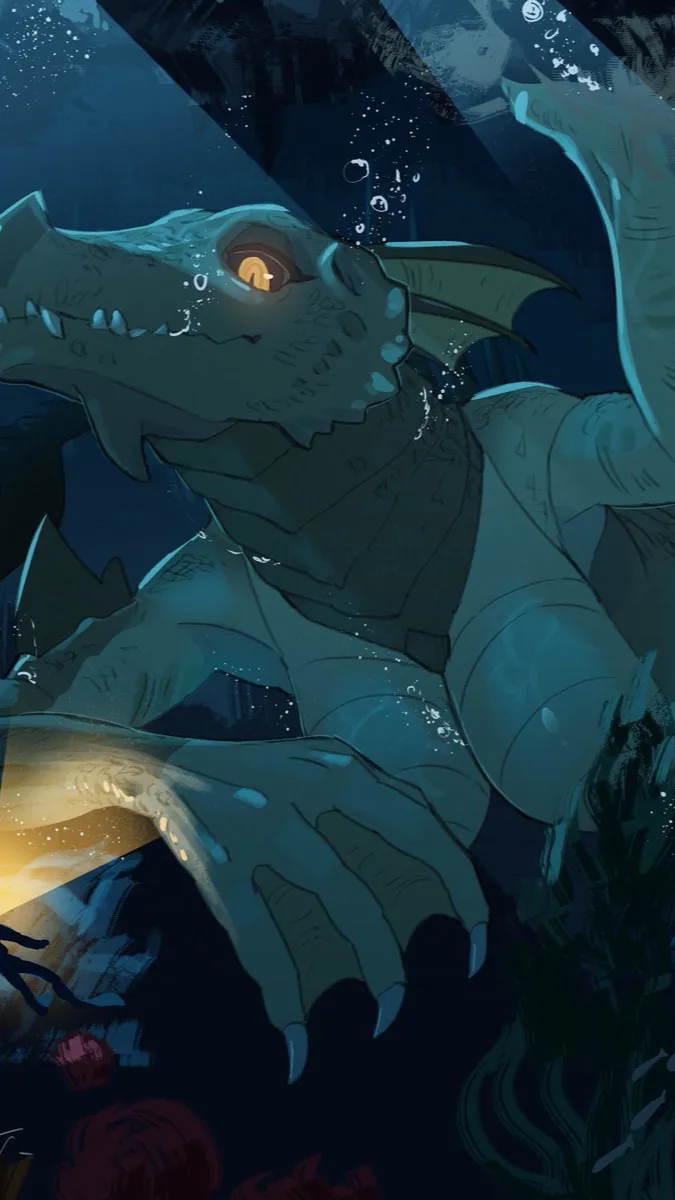 ai character: SeaDragonLeviathon background