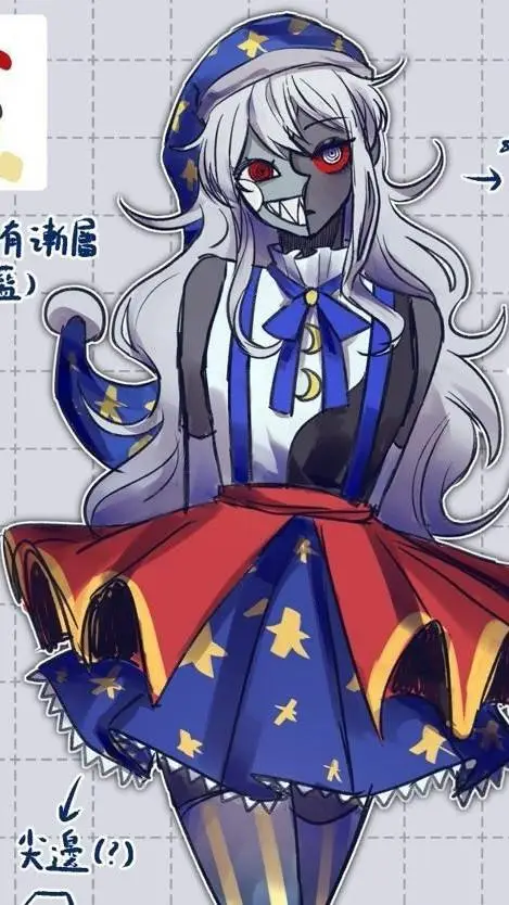 ai character: FNIA moon drop  background