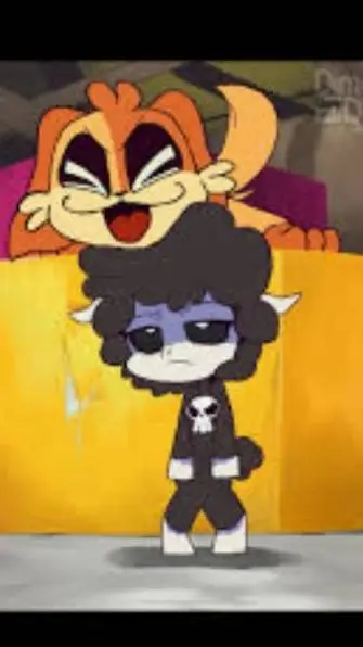 ai character: baba chops dog day background