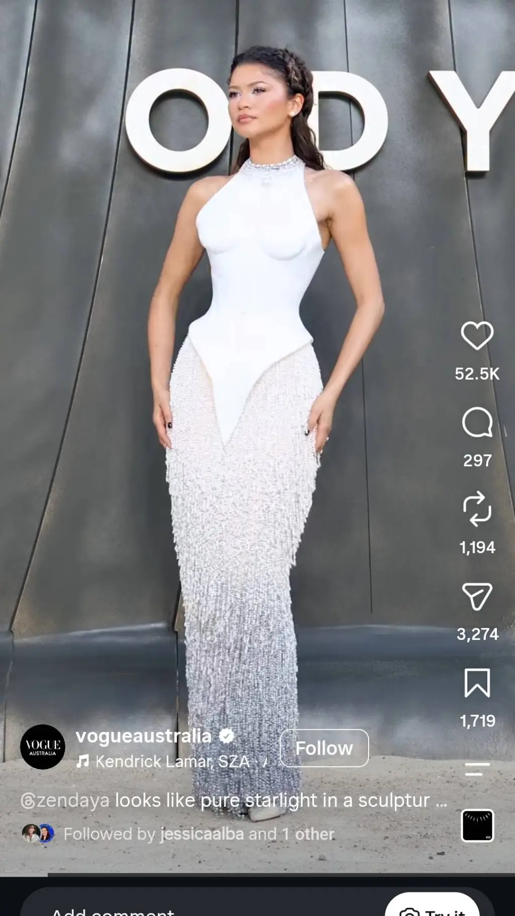 ai character: Zendaya background