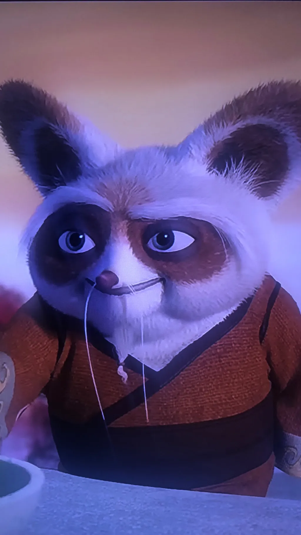 ai character: Master shifu  background