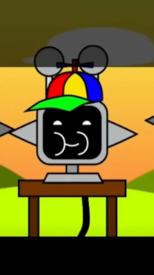 ai character: Simon computer ￼ background
