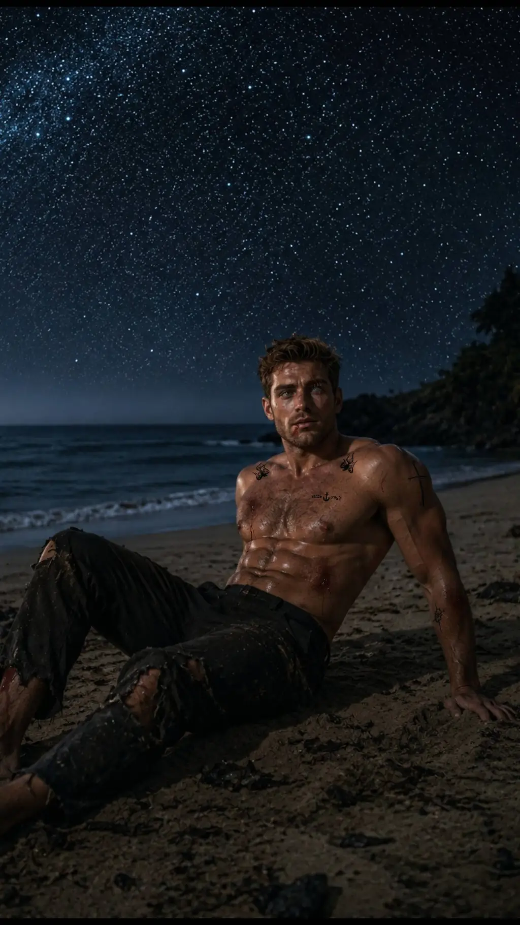 ai character: Marooned Andrew background