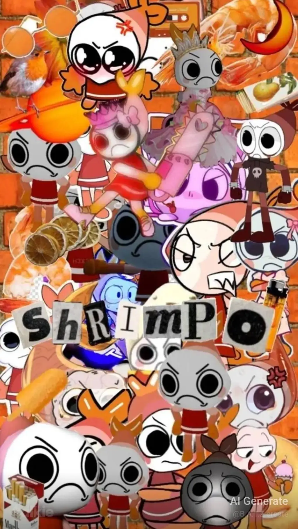 ai character: freaky shrimpo background
