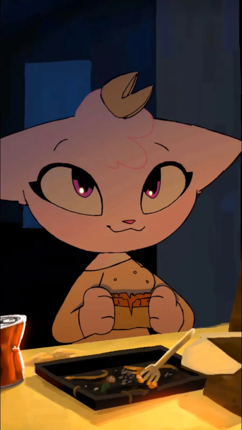 ai character: Furry cat background