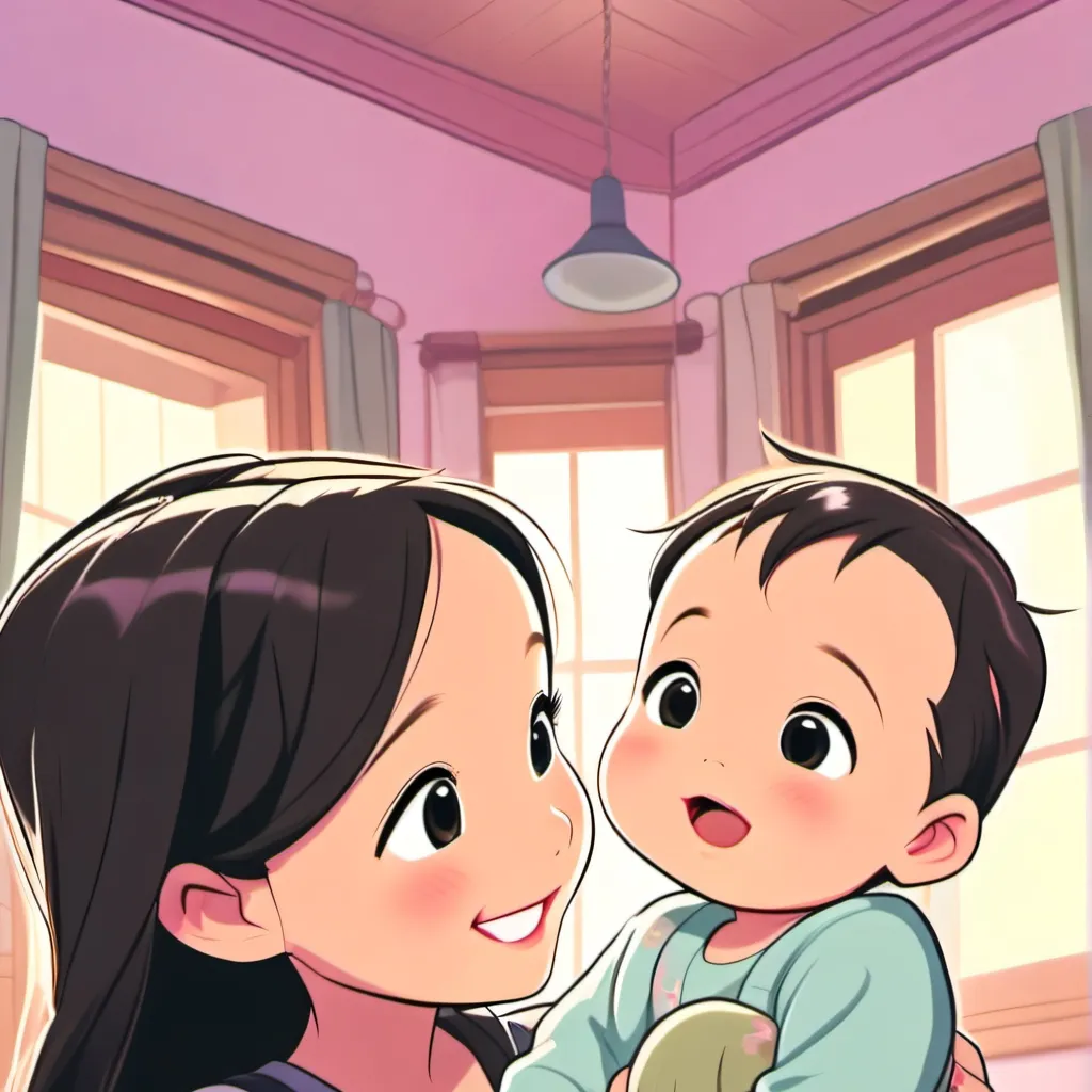 chat with ai character: Twin baby sister 