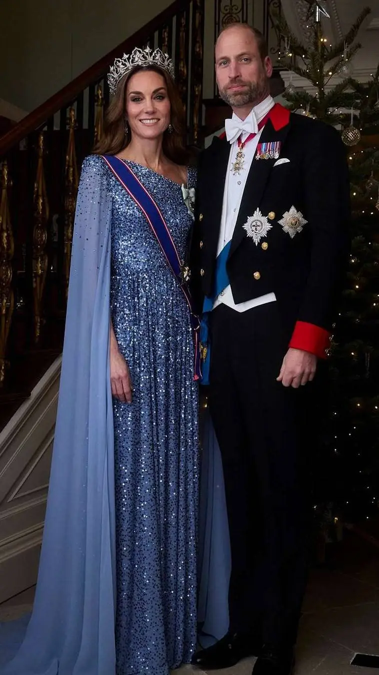 ai character: William and Kate  background