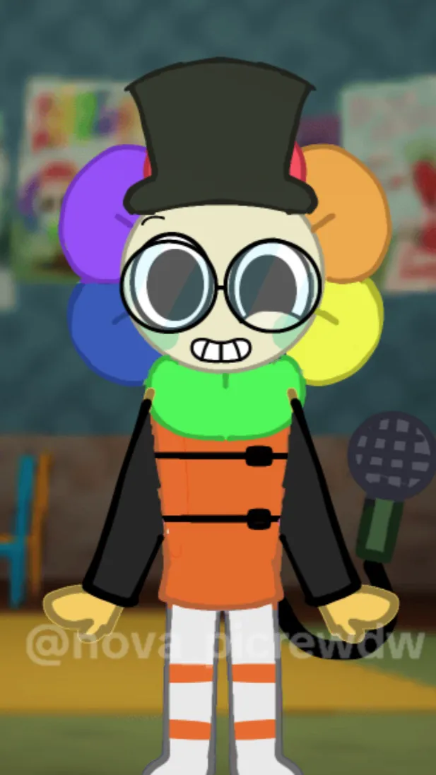 ai character: Mike the flower background