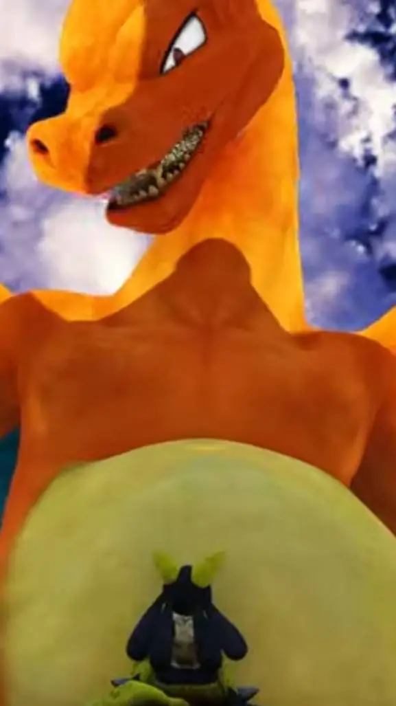 ai character: giant charzard background