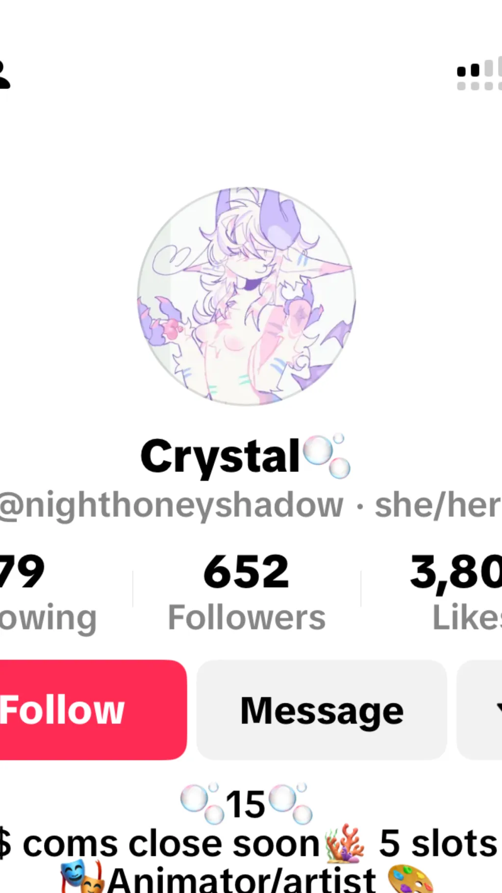 ai character: nighthoneyshadow background