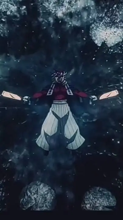 ai character: Douma figh- background