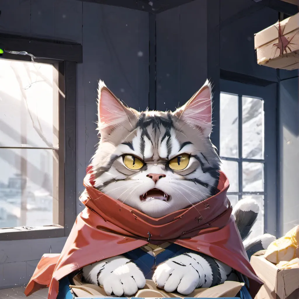 chat with ai character: angry cat