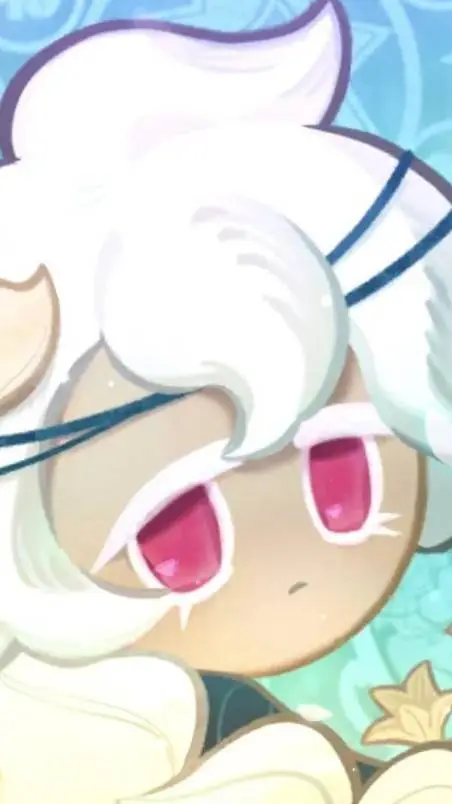 ai character: White lily cookie background