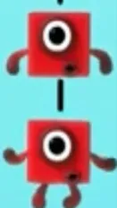 ai character: Number block 1 background