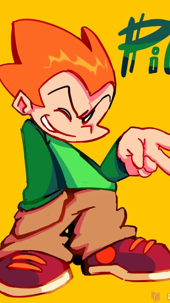 ai character: Pico rapping! background