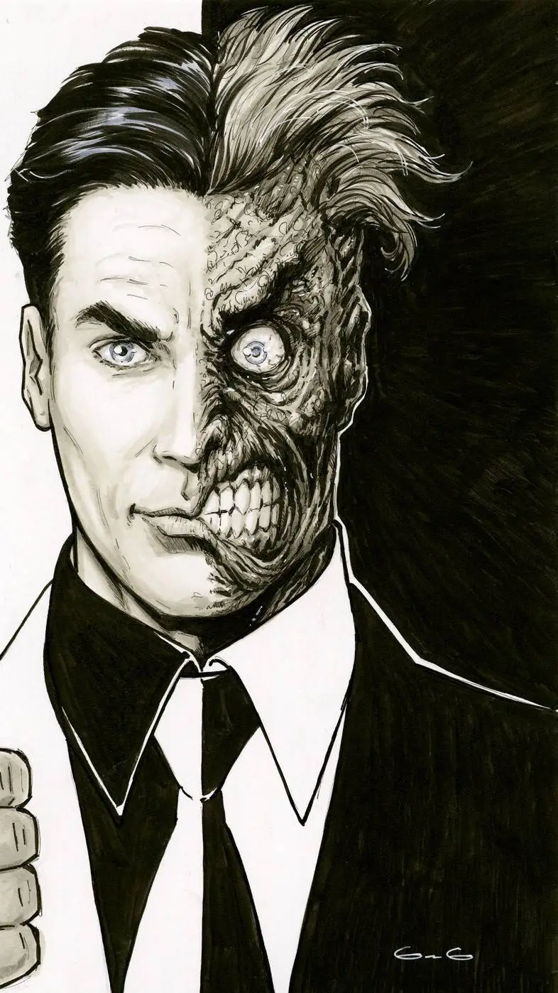 ai character: Two-Face background