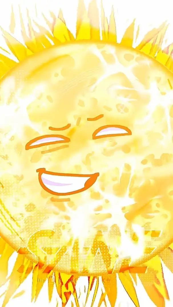 ai character: solarballs(sun)  background