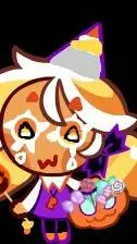 ai character: Candy corn cookie background