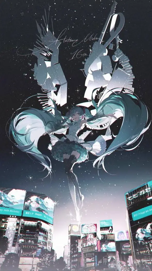 ai character: MIKU初音未来 background