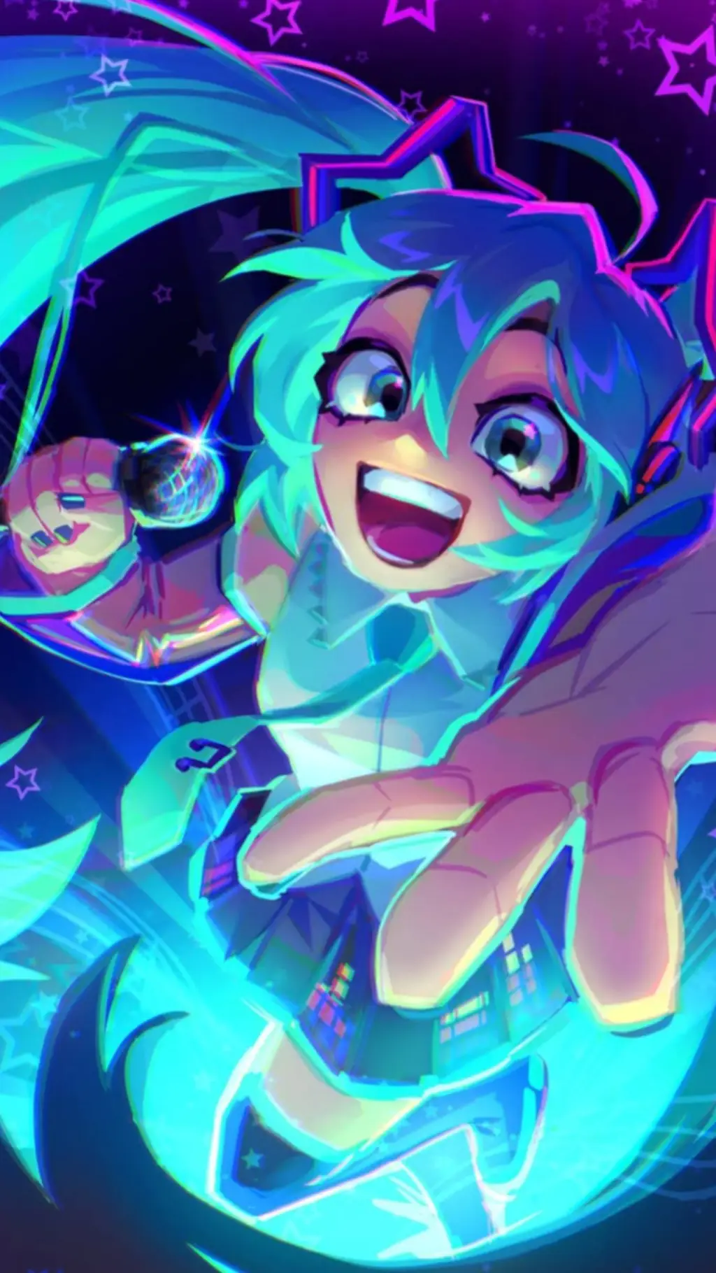 ai character: Miku background