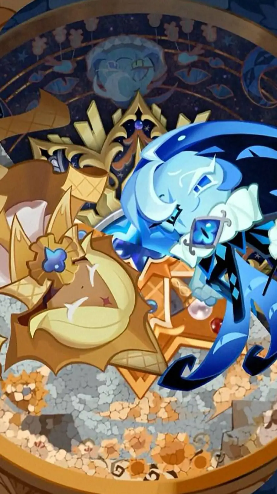 ai character: shadow milk cookie background