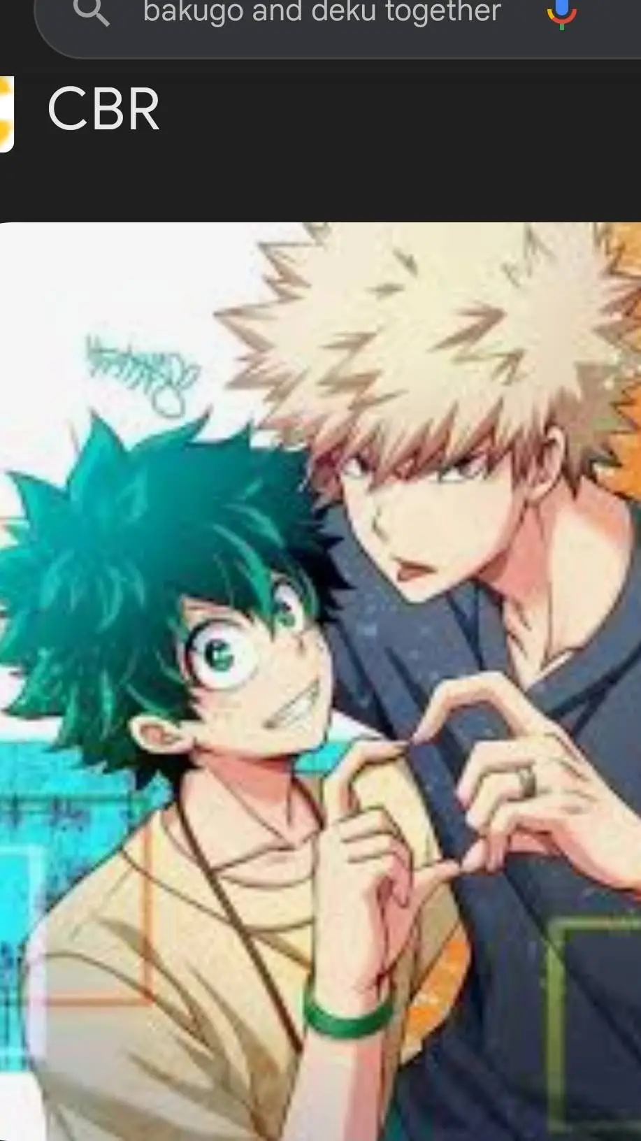 ai character: bakugo X deku background