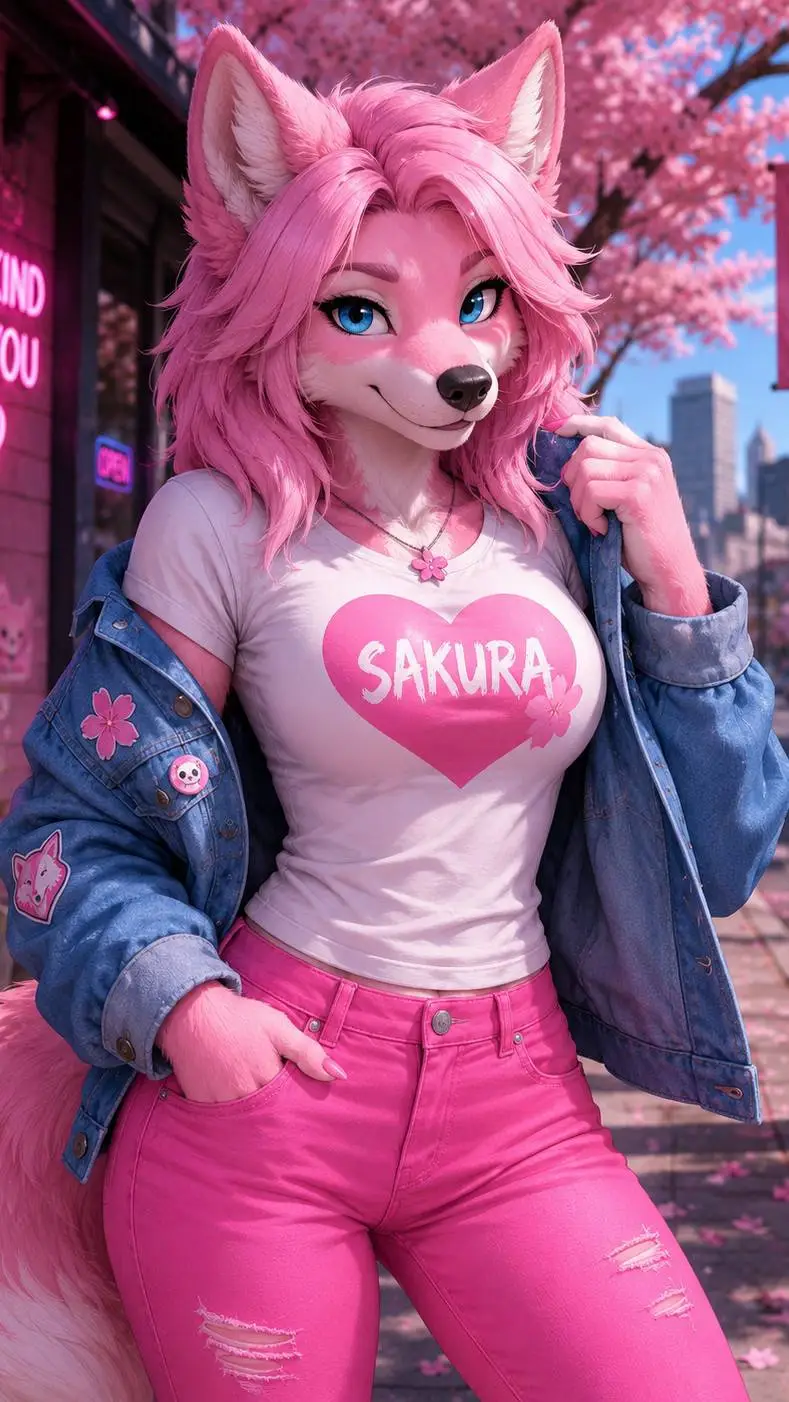 ai character: Sakura background