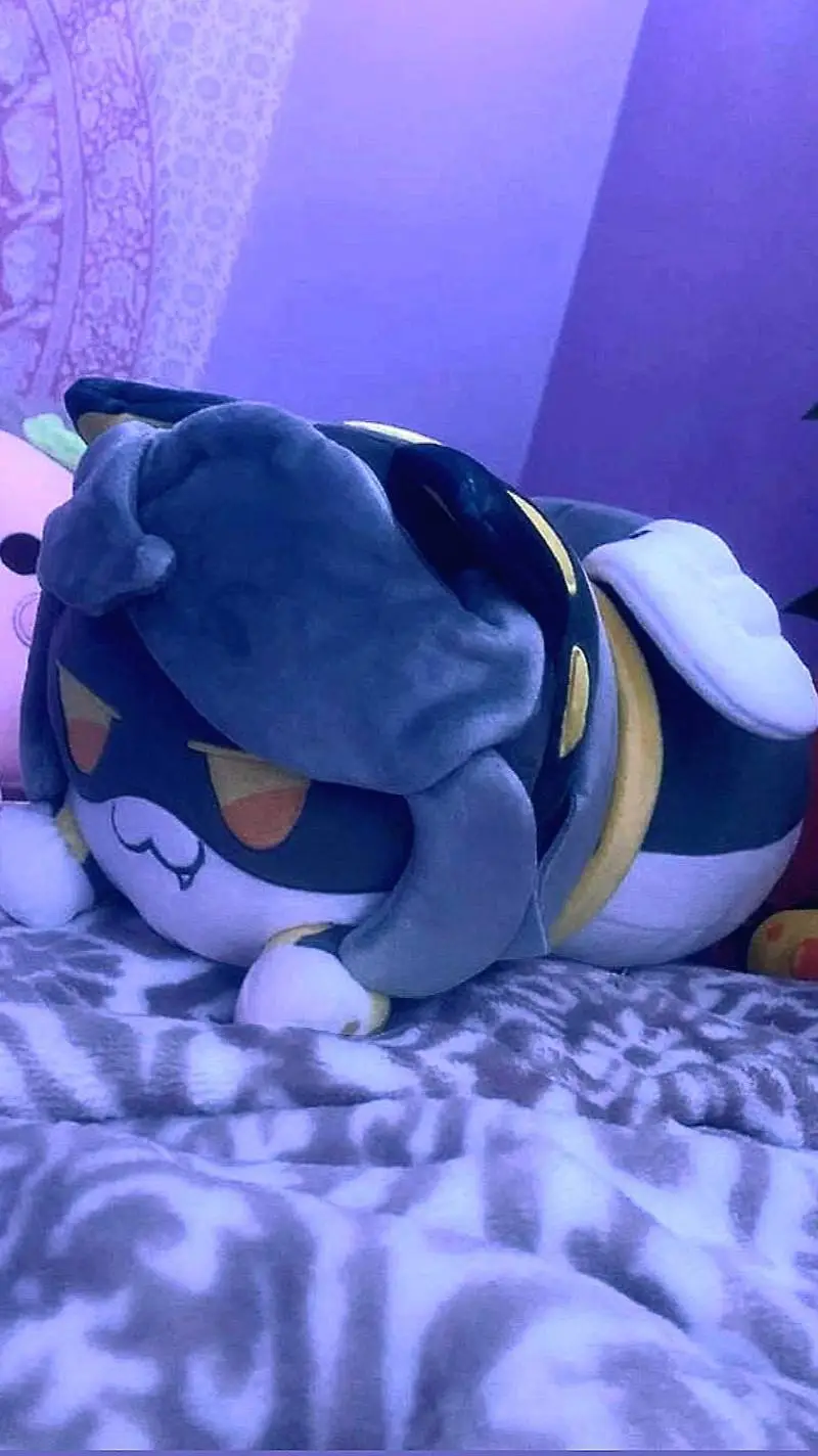 ai character: Cat V plushie :3 background