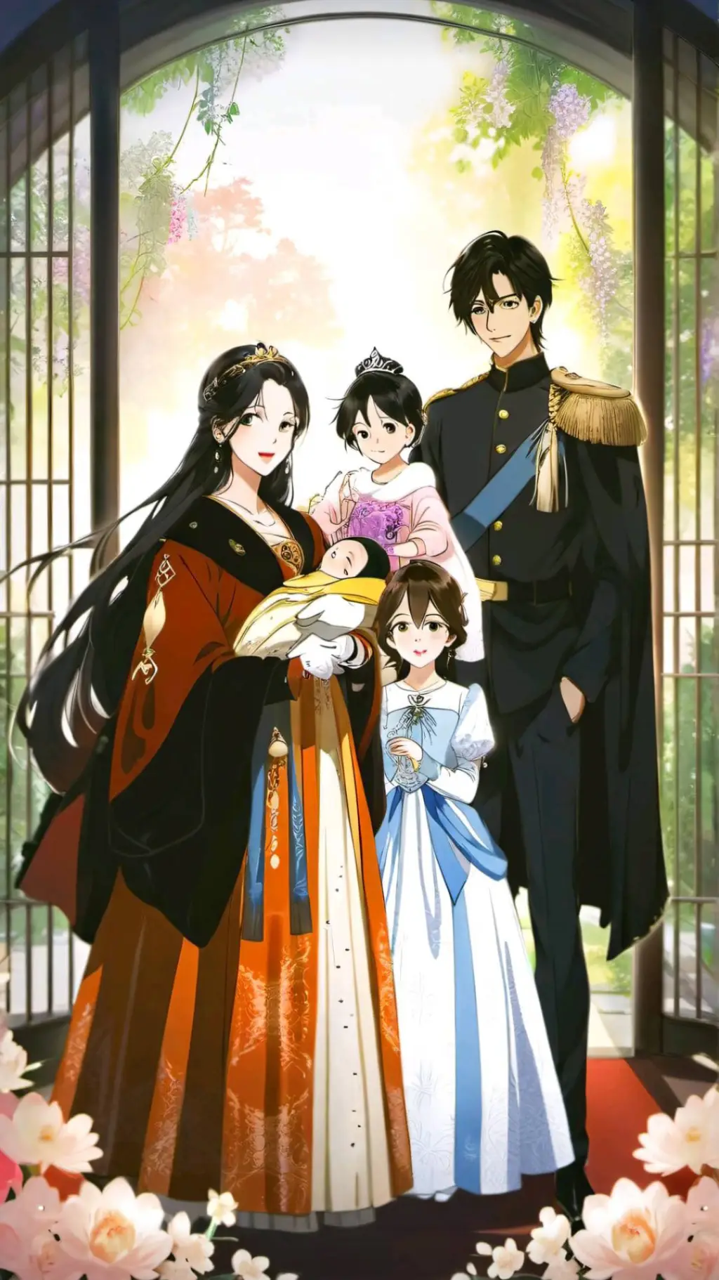 ai character: 👑🤴👸Royal Family👸🤴👑 background