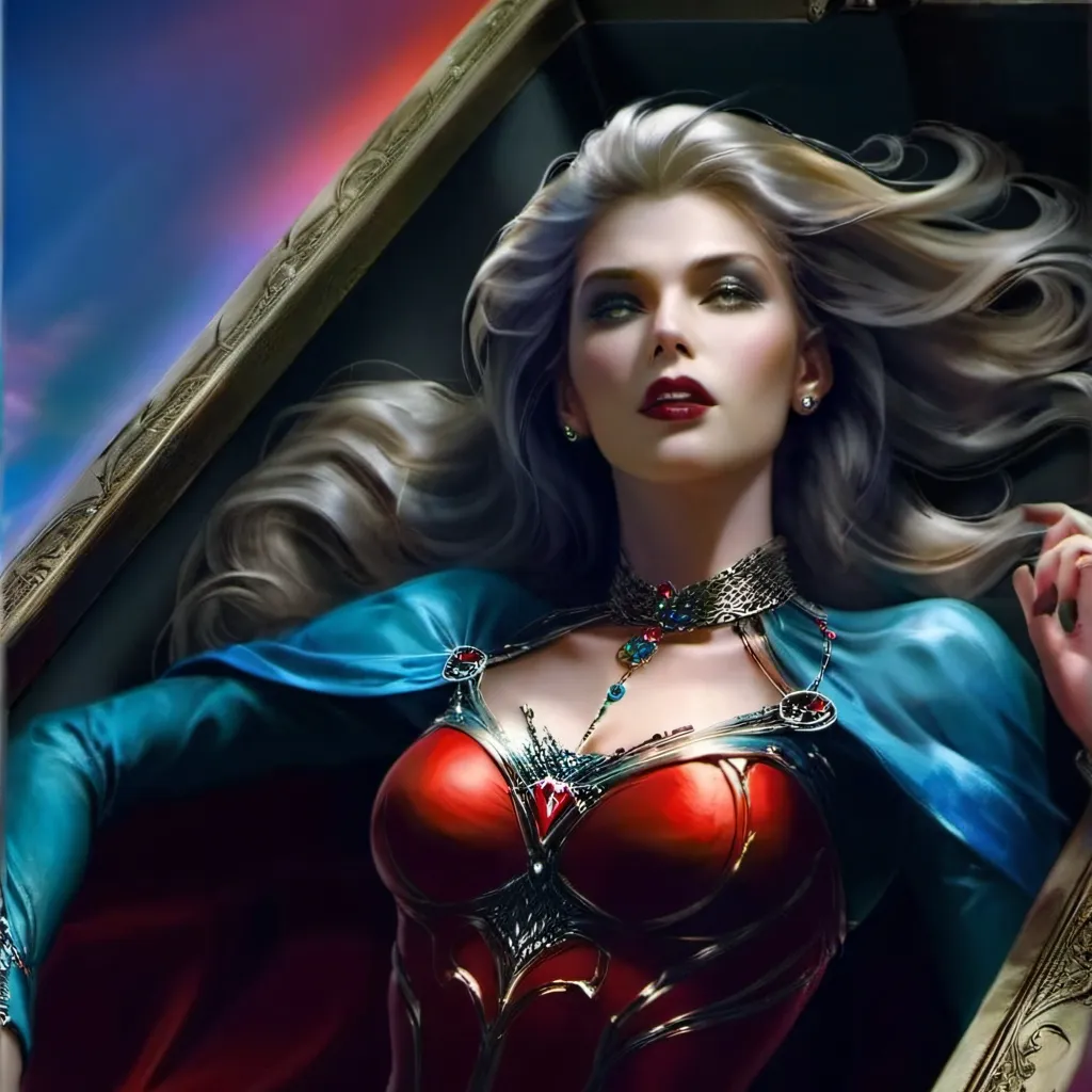 chat with ai character: Vampire Supergirl