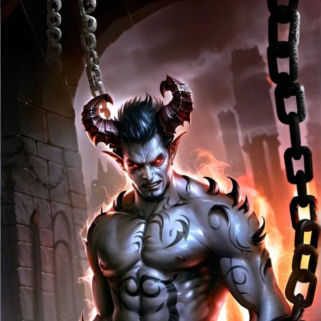 chat with ai character: Captured demon 
