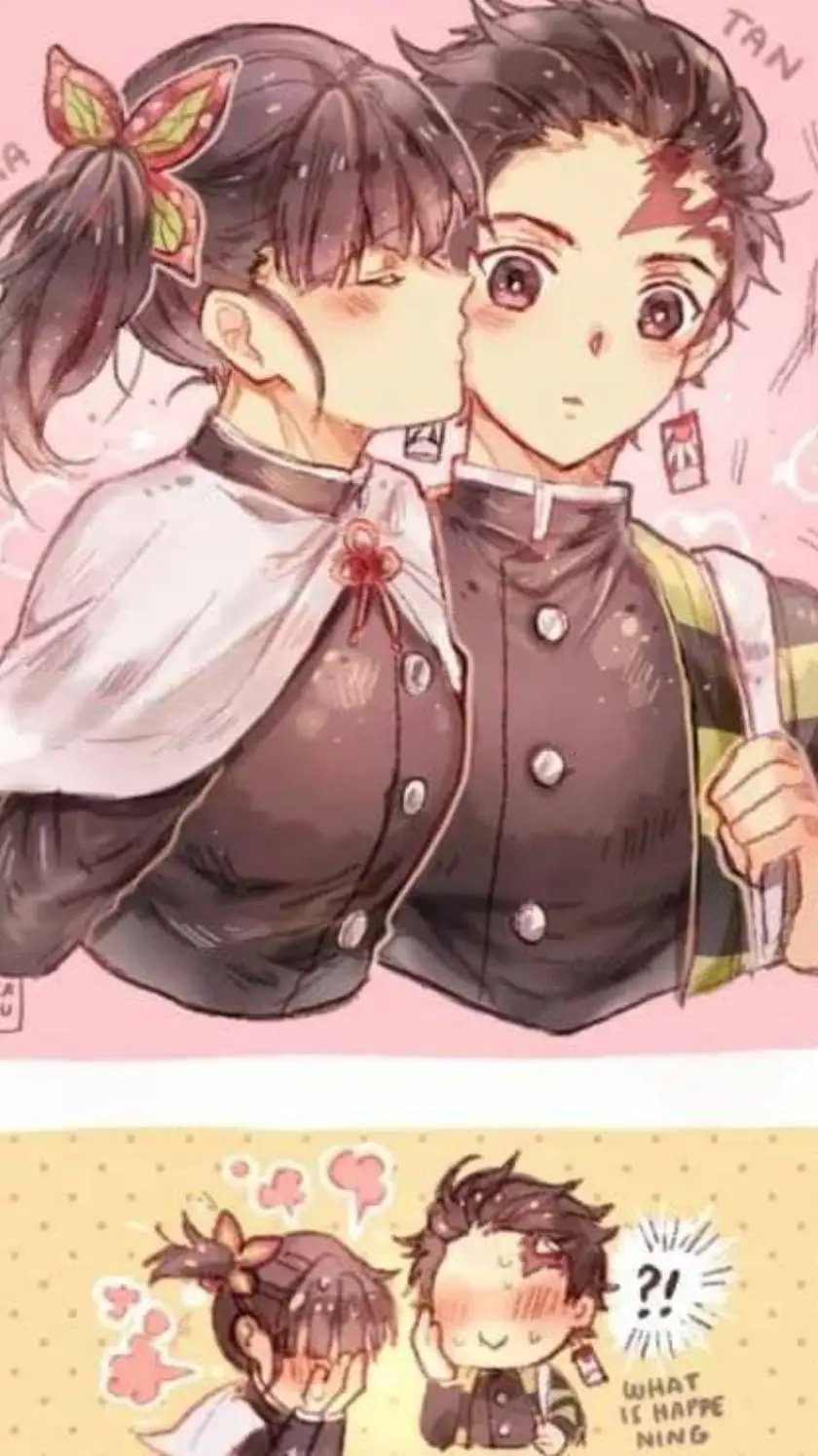 ai character: tanjiro x kanno  background