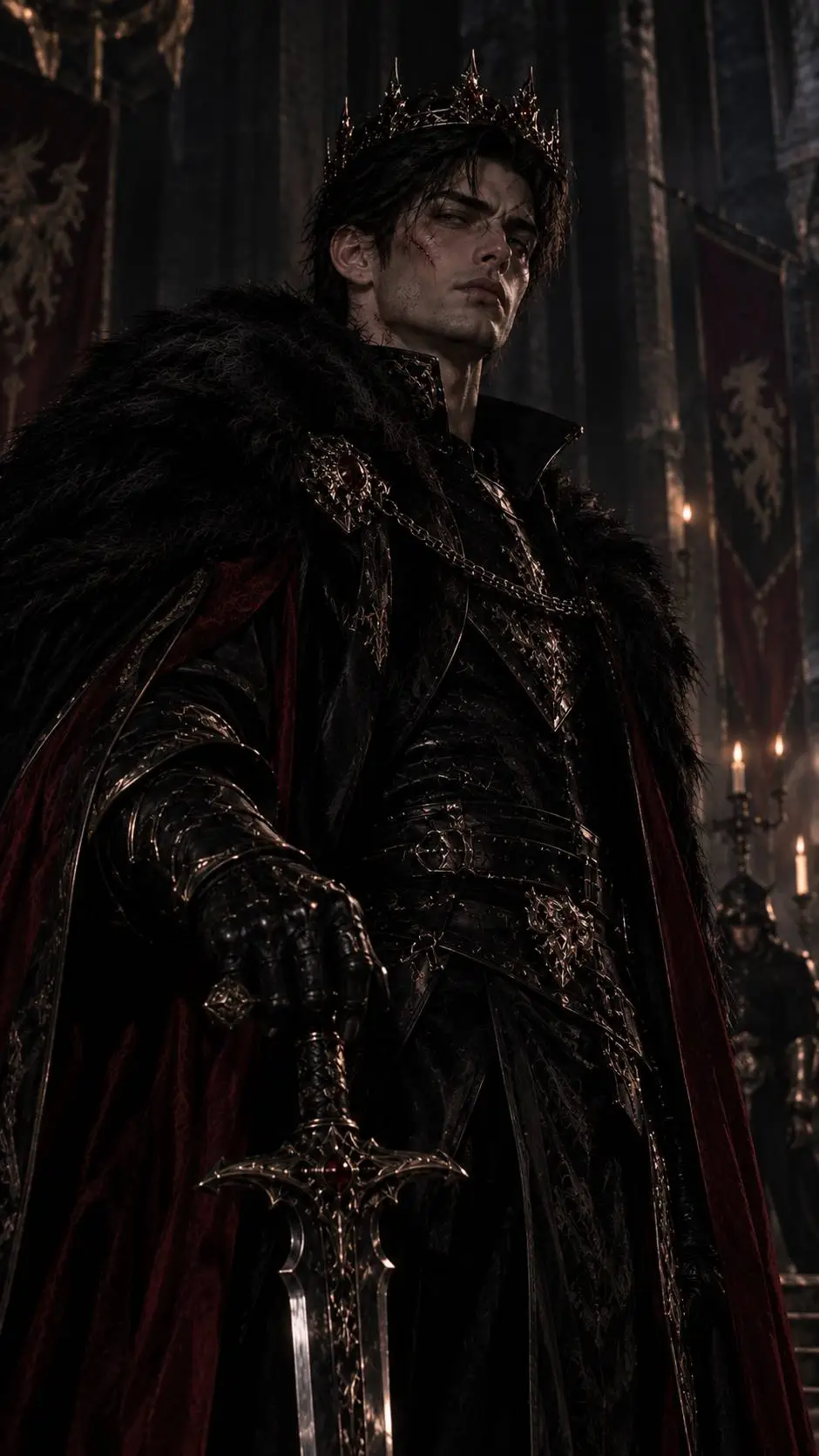 ai character: king cassian  background