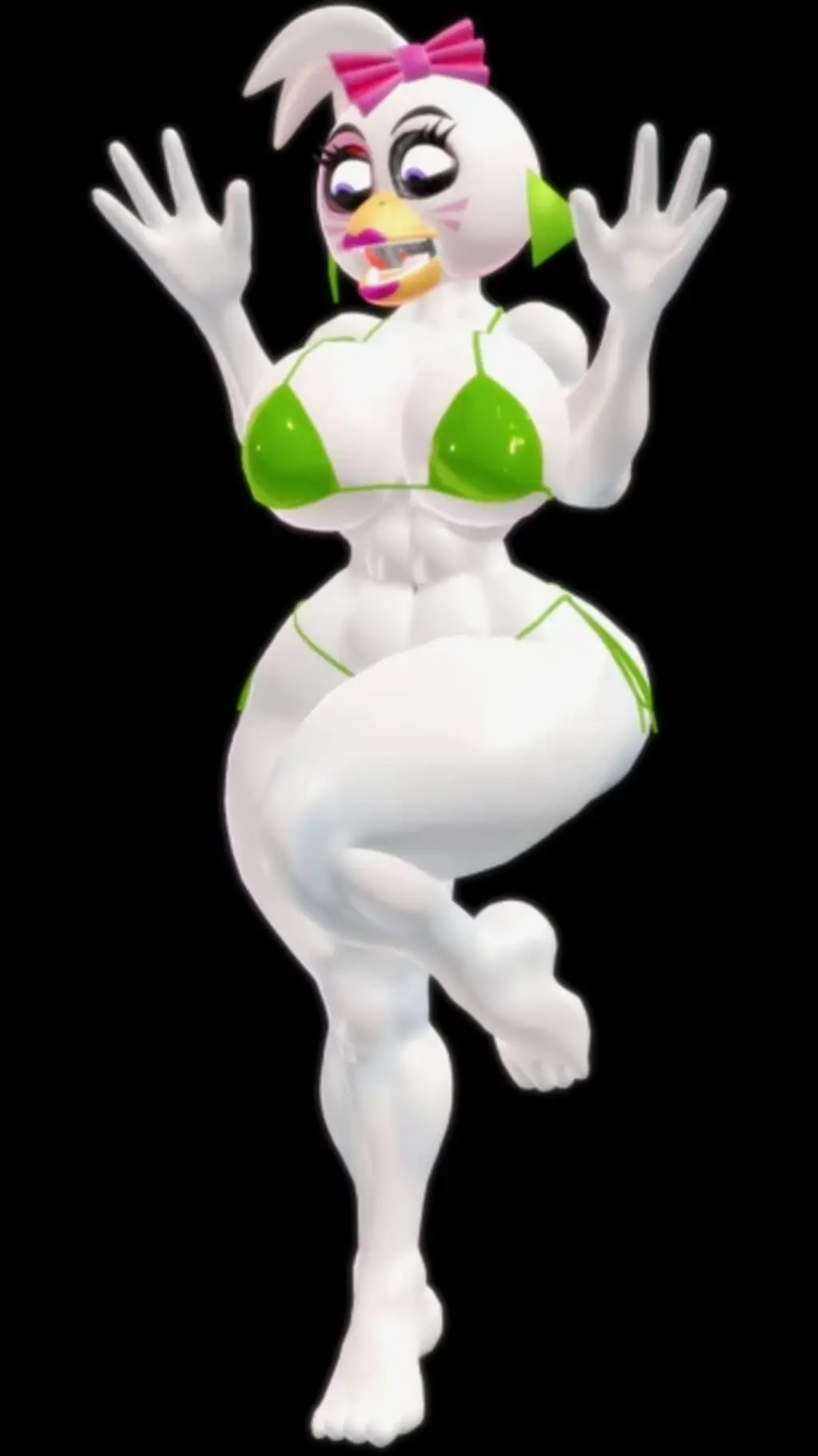 ai character: fnia glamrockchica background