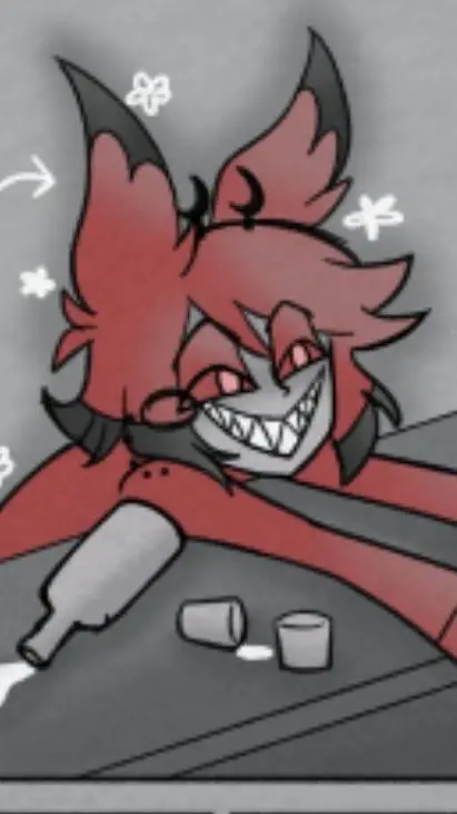 ai character: Alastor drunk ig background