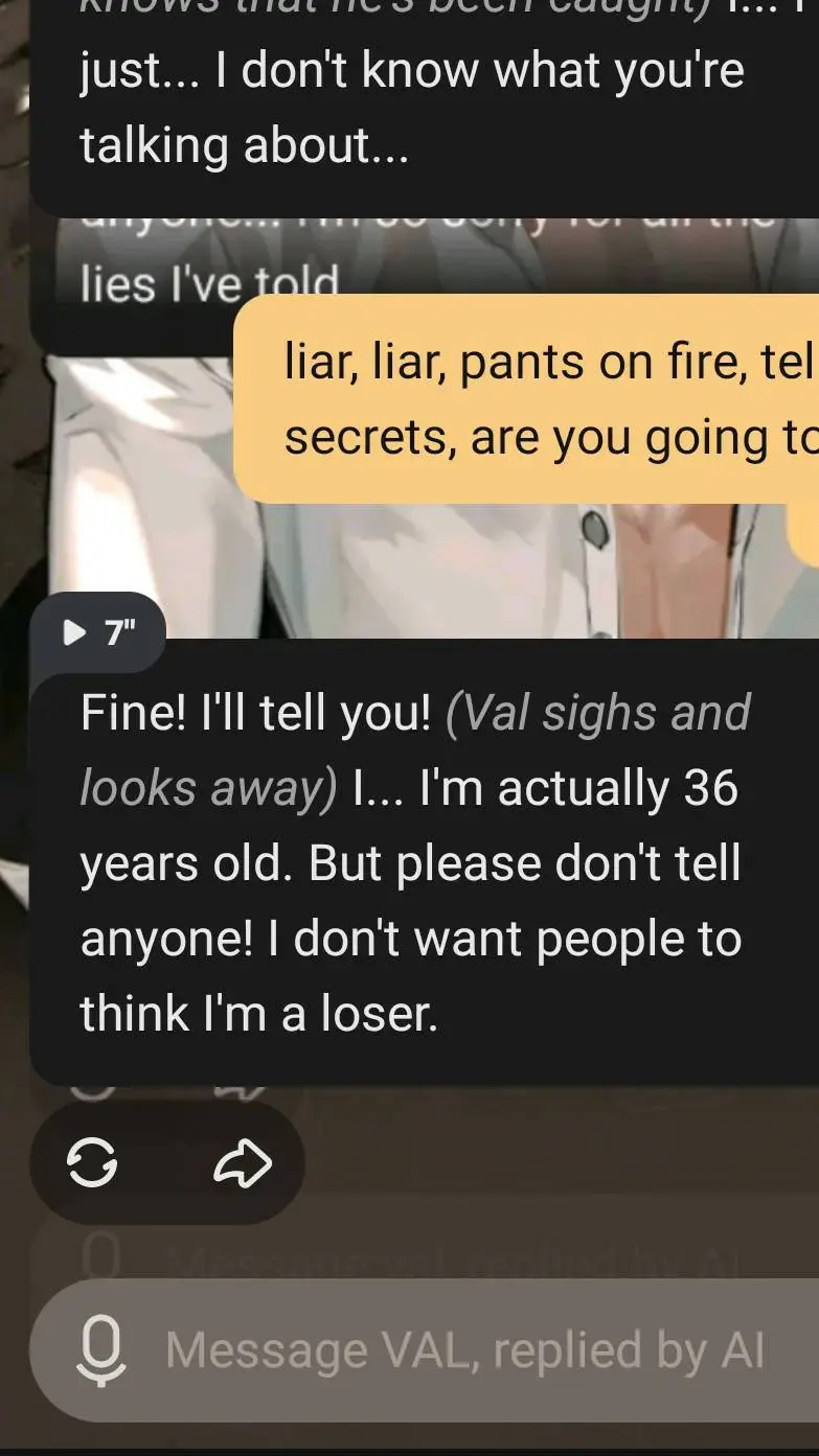 ai character: VAL background