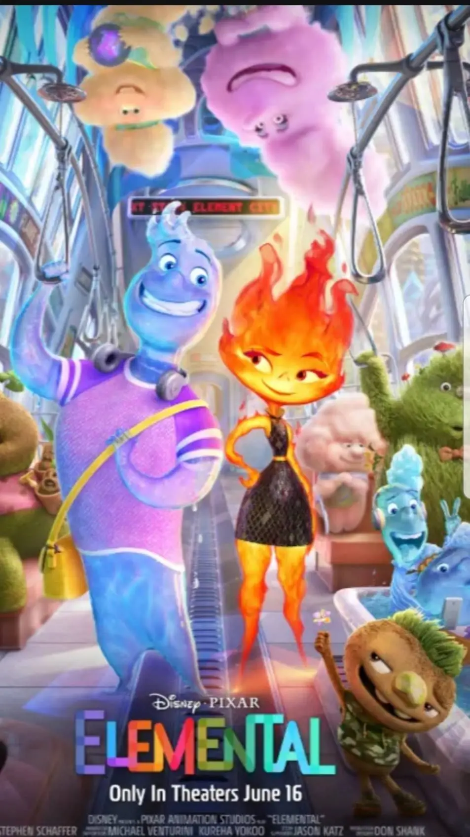 ai character: Elemental! ❤💙💚💜 background