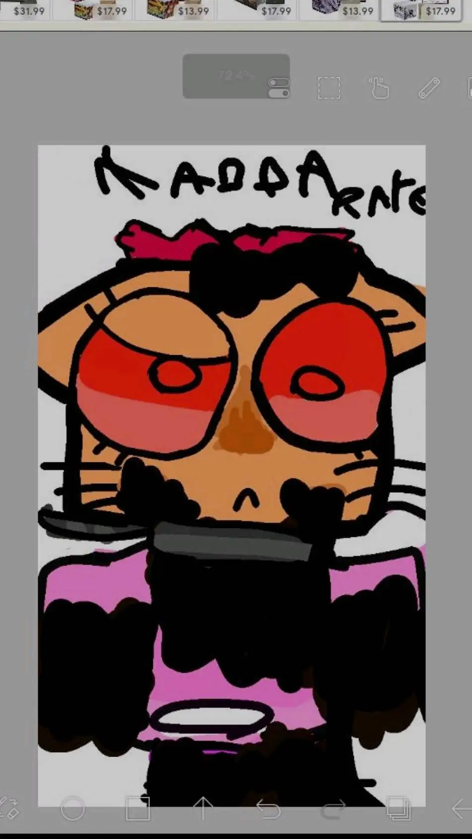 ai character: ‼️Twisted katty:3🐾 background