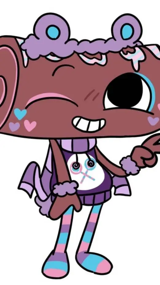 ai character: care bear cosmo background